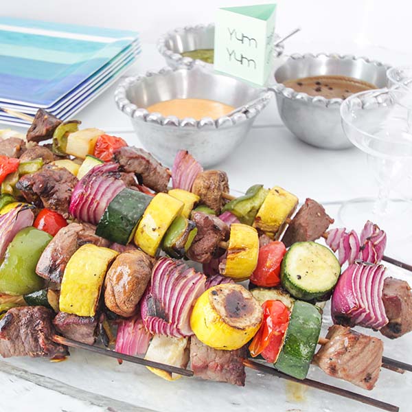 Steak Kabobs & Sauces