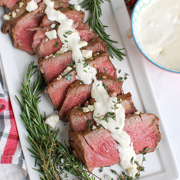 Tenderloin Steaks with Blue Cheese Sauce
