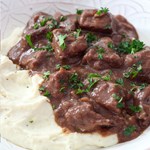 Beef Tips and Mash