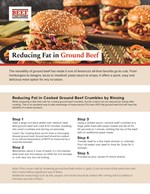 Reducing Fat Ground Beef